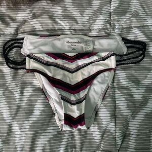 Abercrombie & Fitch Multi Striped  Bikini Bottoms
